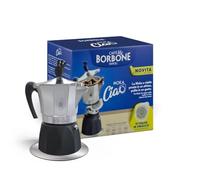 BORBONE Caffè MokaCiao - Macchina da Caffè in Moka per Cialde ESE 44 + 15 Cialde in OMAGGIO - Confezione Da 1 Kit
