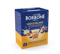 Caffè Borbone Nocciolino, Caffè macchiato al gusto di Nocciola - 96 capsule (6 confezioni da 16) - Compatibili con le Macchine ad uso domestico Lavazza* A Modo Mio*