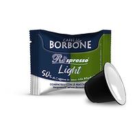 50 Capsule Compatibili Nespresso caffè Borbone Miscela LIGHT 50% Blu e 50% Dek