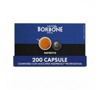 Caffè Borbone Ristretto - 200 Capsule Compatibili con le Macchine ad uso domestico Nespresso* Professional* - Ideali per un Espresso Ristretto, Intensità 9/10