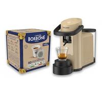 CAFFÈ BORBONE Simplymoon Macchina da Caffè a Cialde (Sabbia, Macchina + Cialda Blu)