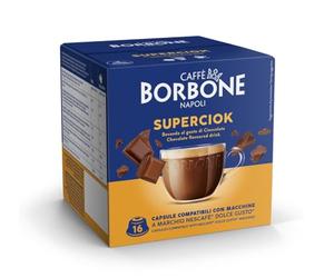 Caffè Borbone SuperCiock - Bevanda al gusto di cioccolata - 64 capsule (4 confezioni da 16) - Compatibili con le Macchine Nescafè* Dolce Gusto*