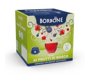 Caffè Borbone Tisana ai Frutti di Bosco - 16 Capsule - Compatibili con macchine ad uso domestico Nescafè®* Dolce Gusto®*