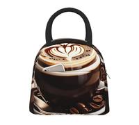 Caffè caldo con funzionalità di stampa chicco di caffè borsa termica per il pranzo riutilizzabile conveniente tote lavoro picnic uomini donne