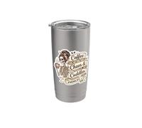 Caffè Caos Coccole Mamma Vita Maternità Madre Caffeina Bicchiere termico in acciaio inox doppia parete