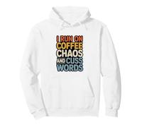 caffè Caos E Cuss Parole Mattina Umorismo Sarcastico Barista Felpa con Cappuccio
