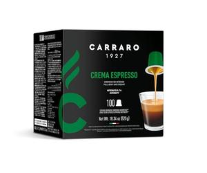 Caffè Carraro, Crema Espresso Carraro, Compatibili con Nespresso®*, Confezione singola da 100 Capsule