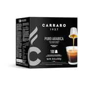 Caffè Carraro, Puro Arabica Carraro, Compatibili con Nespresso®*, Confezione singola da 100 Capsule