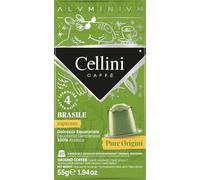 Caffè Cellini Capsule Alluminio Compatibili con Nespresso* - Aluminium Brasile 100pz| Caffè Dalle Note Dolci E Delicate