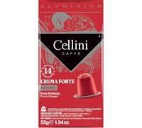 Caffè Cellini Capsule Alluminio Compatibili con Nespresso* - Aluminium Crema Forte 100pz| Caffè Dall'aroma intenso di cacao amaro e spezie