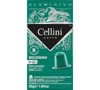 Caffè Cellini Capsule Alluminio Compatibili con Nespresso* - Aluminium Delizioso 100pz| Con Note Aromatiche Di spezie e frutta secca