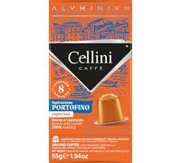 Caffè Cellini Capsule Alluminio Compatibili con Nespresso* - Aluminium Portofino 100pz| Caffè gusto fruttato e fine acidità