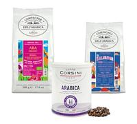 Caffè Corsini - Set Caffè in Grani Equilibrato Sinfonia di Gusti, 100% Arabica, 500g + 2x250g Totale Set 1Kg