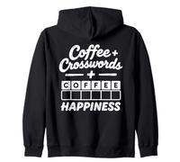 caffè cruciverba + Happiness Design per Puzzle e Caffeina Felpa con Cappuccio