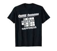 caffè cruciverba + Happiness Design per Puzzle e Caffeina Maglietta
