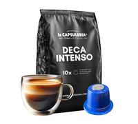 Caffè DECA, Intenso e aromatico (100 Capsule) compatibili con Nespresso, 10 Box da 10 Capsule, decaffeinato, gusto ricco e corposo, perfetto in ogni momento della giornata (La Capsuleria)
