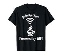 Caffè divertente, alimentato dal caffè, alimentato dal WiFi Maglietta