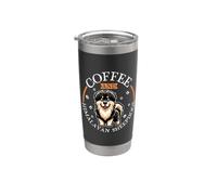 Caffè e cane da pastore dell'Himalaya Bicchiere termico in acciaio inox doppia parete
