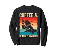 caffè E Draghi Barbuto Rettile Proprietario di Lucertola Animale Domestico Felpa