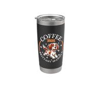 Caffè e Epagneul Breton Bicchiere termico in acciaio inox doppia parete