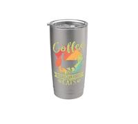 Caffè e gatto norvegese delle foreste Bicchiere termico in acciaio inox doppia parete