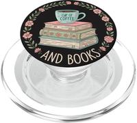 Caffè e libri Lettura Libro Amante Booktrovert Bibliotecario PopSockets PopGrip per MagSafe