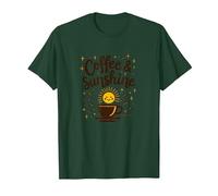 caffè e Luce del Sole: Birra mattutina Allegra Maglietta, Uomo, Verde Foresta, M