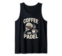 Caffè e padel Divertente giocatore di tennis di paddle e amante del caffè Canotta