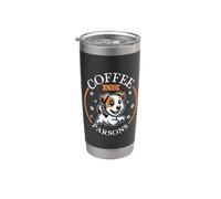 Caffè e Parson Russell Terrier Bicchiere termico in acciaio inox doppia parete