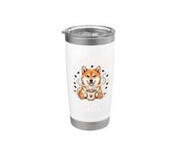 Caffè E Shiba Inus Bicchiere termico in acciaio inox doppia parete