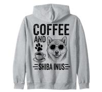caffè E Shiba Inus Divertente Shiba Inu Felpa con Cappuccio