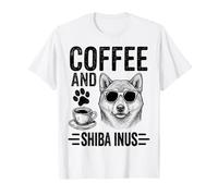 caffè E Shiba Inus Divertente Shiba Inu Maglietta