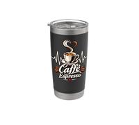 Caffè Espresso Con Tazza E Cuore Arte Per Amanti Del Caffè Bicchiere termico in acciaio inox doppia parete