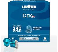 Caffè Espresso DEK, 240 Capsule in Alluminio Compatibili con Macchine Nespresso* Original, Note di Frutta Secca e Cioccolato, Arabica e Robusta, Intensità 7/13, Tostatura Media -DD-