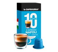 Caffè ESPRESSO NAPOLI, intenso (200 Capsule) compatibili con Nespresso, 20 box da 10 capsule, espresso forte e avvolgente, retrogusto persistente e crema densa e corposa (La Capsuleria)