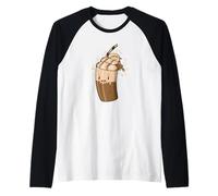 caffè Freddo e frappè al Cioccolato Sono Felici Maglia con Maniche Raglan