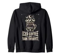 caffè Freddo e pensieri Scuri Strega Halloween Design Felpa con Cappuccio