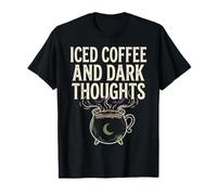 caffè Freddo e pensieri Scuri Strega Halloween Design Maglietta