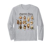 caffè Gatti Carino Gatto caffè Giochi di Parole Latte caffè Espresso Maglia a Manica