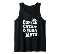 caffè Gatti e Yoga Mats Zen Vibes per Gli Amanti dei Gatti Canotta