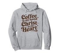caffè & Gesù Cristo nel Mio Cuore Religioso Christian Girl Felpa con Cappuccio