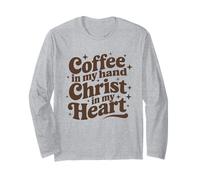 caffè & Gesù Cristo nel Mio Cuore Religioso Christian Girl Maglia a Manica