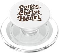Caffè & Gesù Cristo nel mio cuore Religioso Christian Girl PopSockets PopGrip per MagSafe