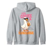 caffè ghiacciato Sunshine Duck Summer Beach Vibes Felpa con Cappuccio