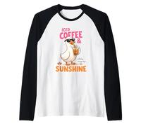caffè ghiacciato Sunshine Duck Summer Beach Vibes Maglia con Maniche Raglan