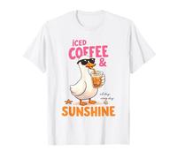 caffè ghiacciato Sunshine Duck Summer Beach Vibes Maglietta