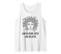 caffè Gorgone Capelli Mitologia Greca Caffeina Umorismo per Le Donne Canotta