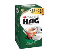 Caffè Hag - Cialde ESE Decaffeinato - Miscela Espresso per Macchina Portafiltro Monodose - 216 cialde
