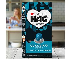 Caffè HAG Decaffeinato DEK Espresso Classico - 200 Capsule in Alluminio Compatibili con Macchine Nespresso - Intensità 6 -DD-