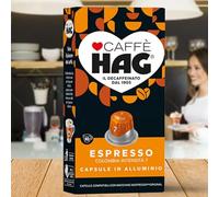 Caffè HAG Decaffeinato Espresso COLOMBIA - 200 capsule in alluminio - 20 pacchetti da 10 - Intensità 7 - Compatibili con Macchine Nespresso®* -DD-